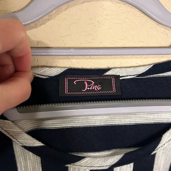 Made in USA 🇺🇸 P.inc striped sailor short-sleeved top Small - Picture 3 of 4